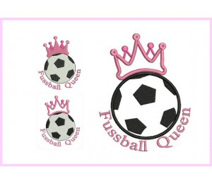 Stickmuster- Fußball Queen